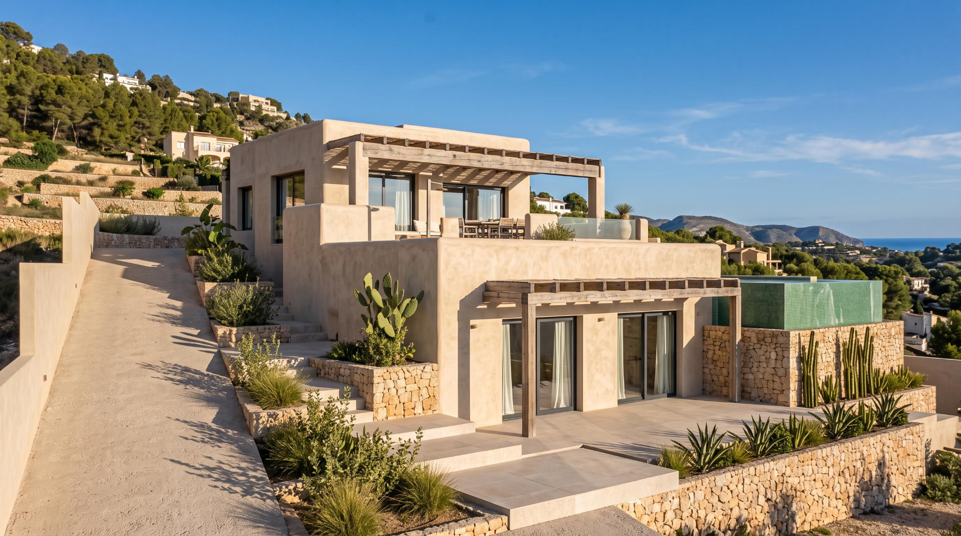 Solvara villa architecture and pool